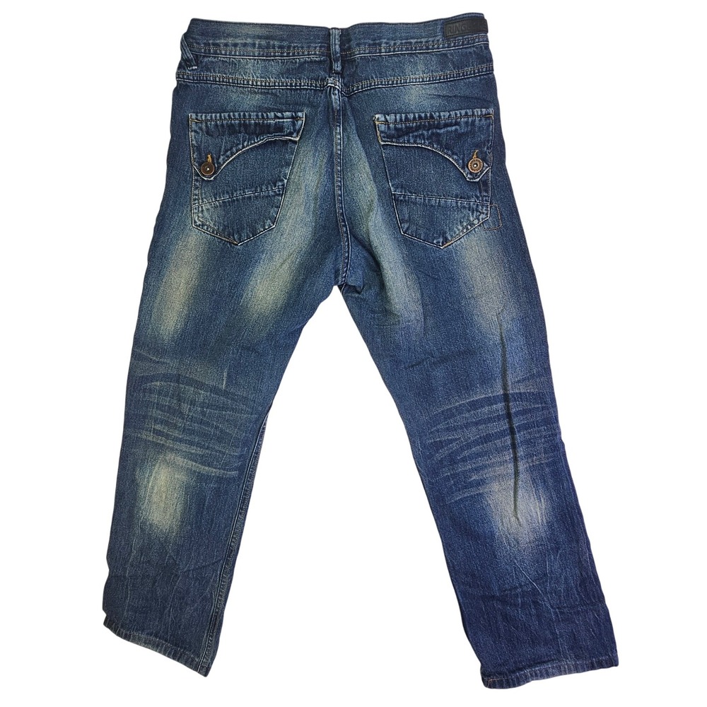 Ring of Fire Jeans Mens 32x28 Blue Wash Denim Straight Leg Straight North - Picture 2 of 16